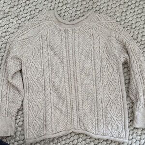 Crewcuts Light Gray Cable Knit Sweater